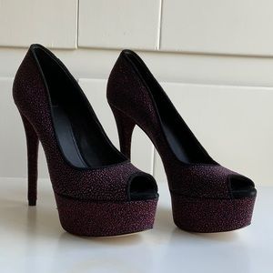 Maroon Platform B Brian Atwood Pumps